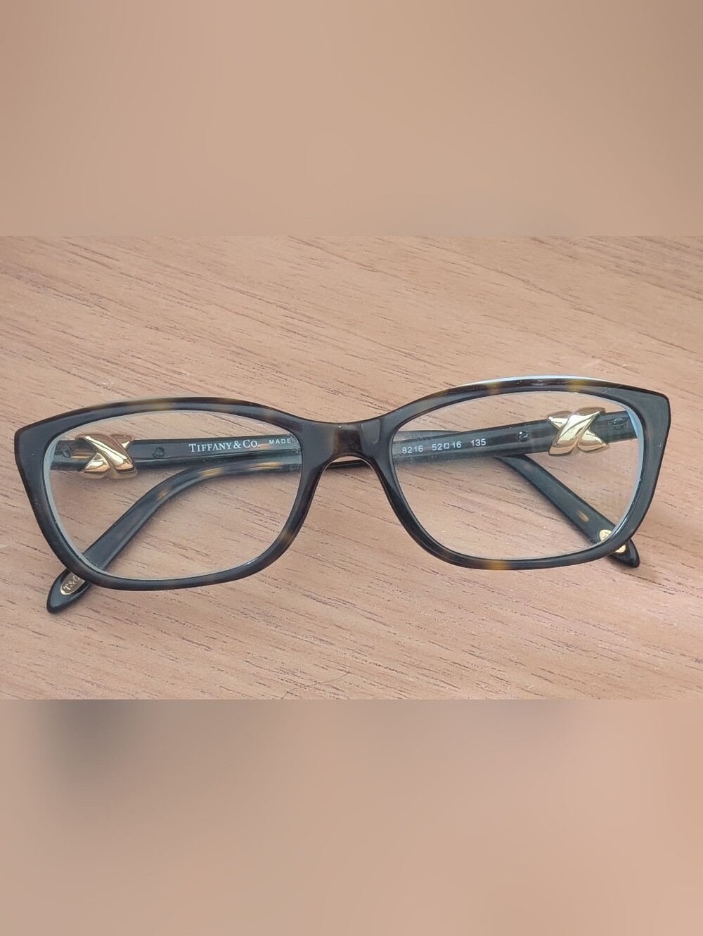 Tiffany & Co. Women's Dark Havana/Tiffany Blue and Gold Eyewear TF 2074 8 - Picture 6 of 14